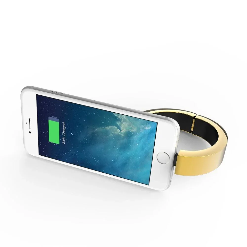Mark and Graham iPhone Charging Bracelet (Gold) (Initial S Engraved)